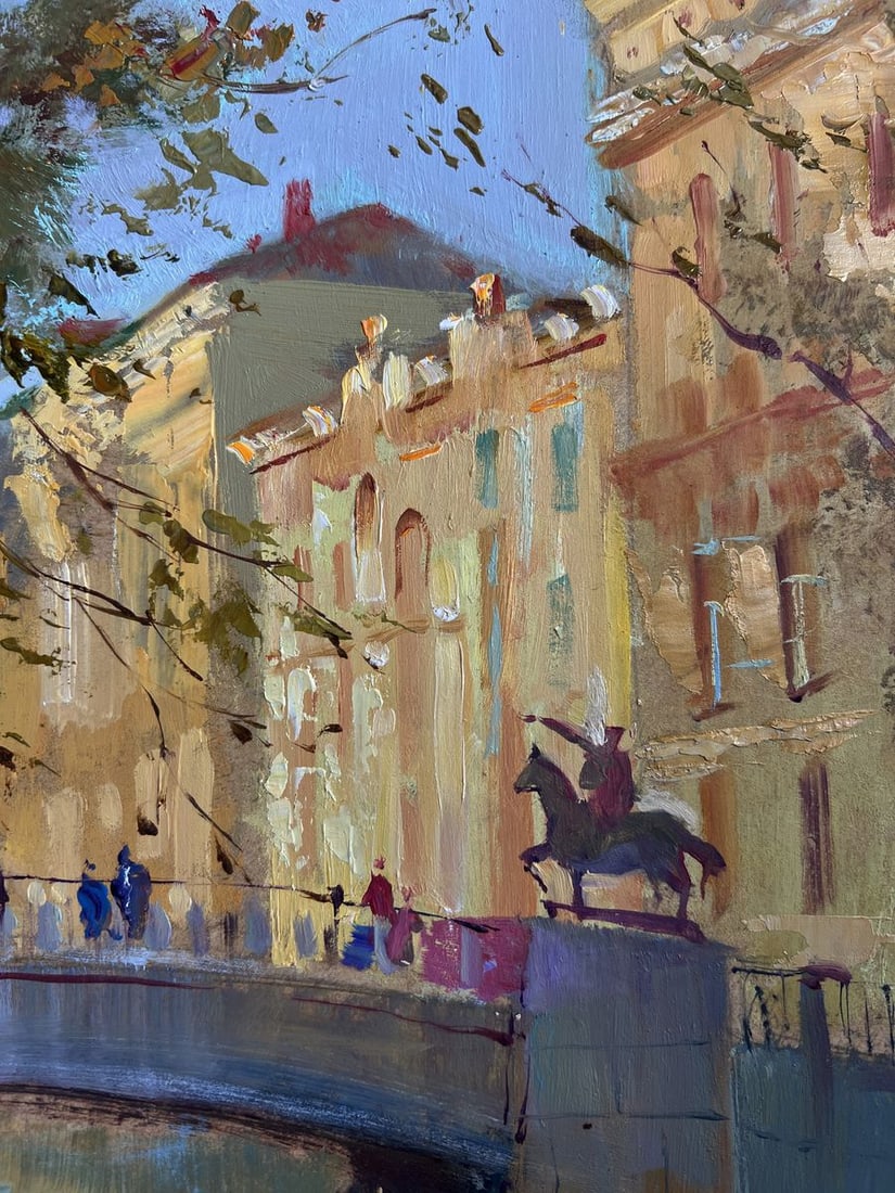 Oil painting The quiet whisper of a city park Yuriy Suprunchuk - 6