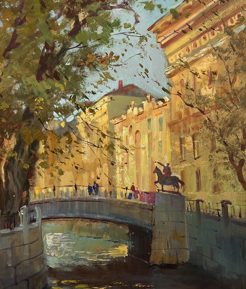 Oil painting The quiet whisper of a city park Yuriy Suprunchuk - 9