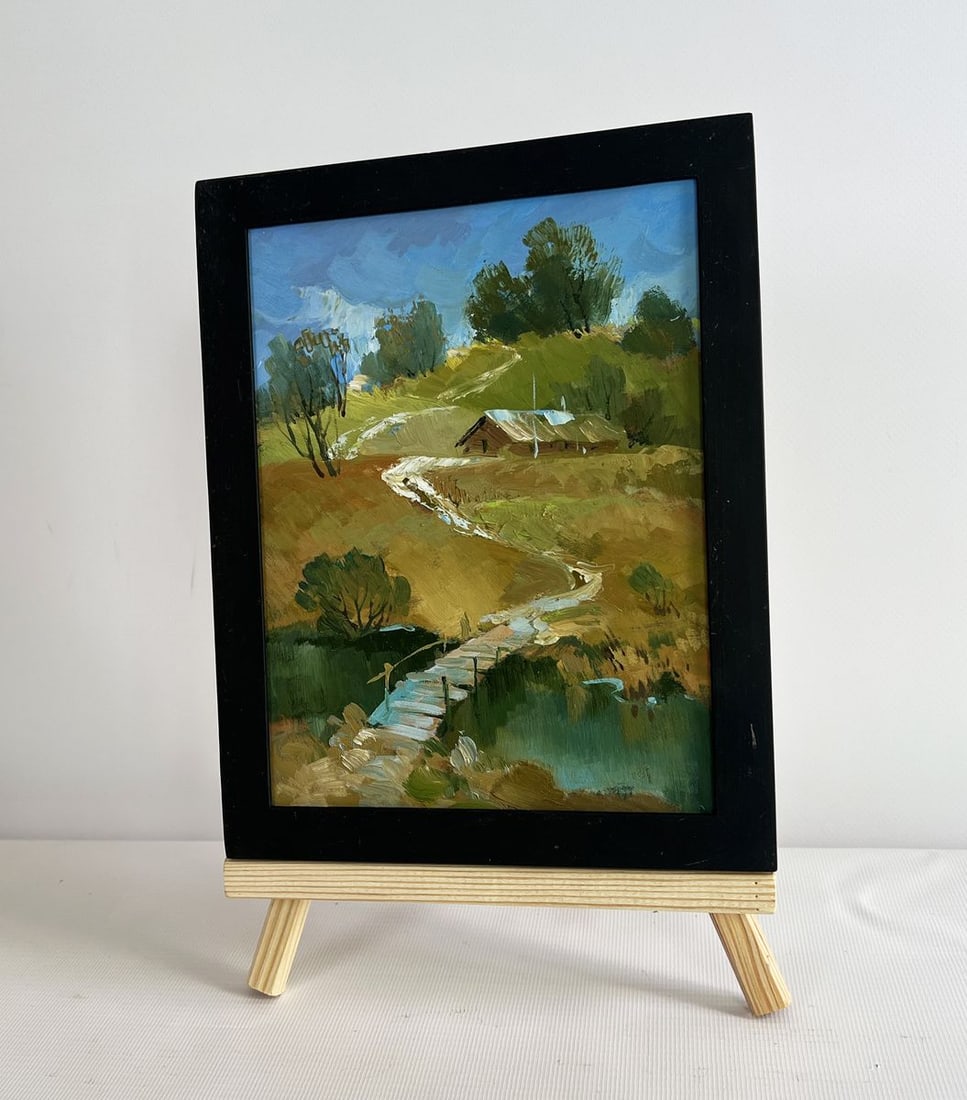 Oil painting Path along the village Yuriy Suprunchuk - 2