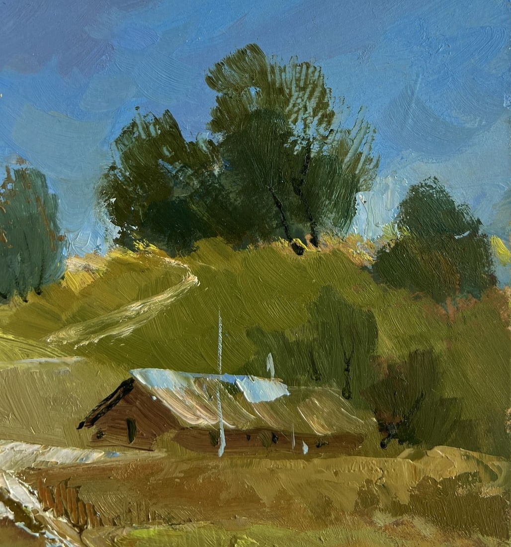 Oil painting Path along the village Yuriy Suprunchuk - 4