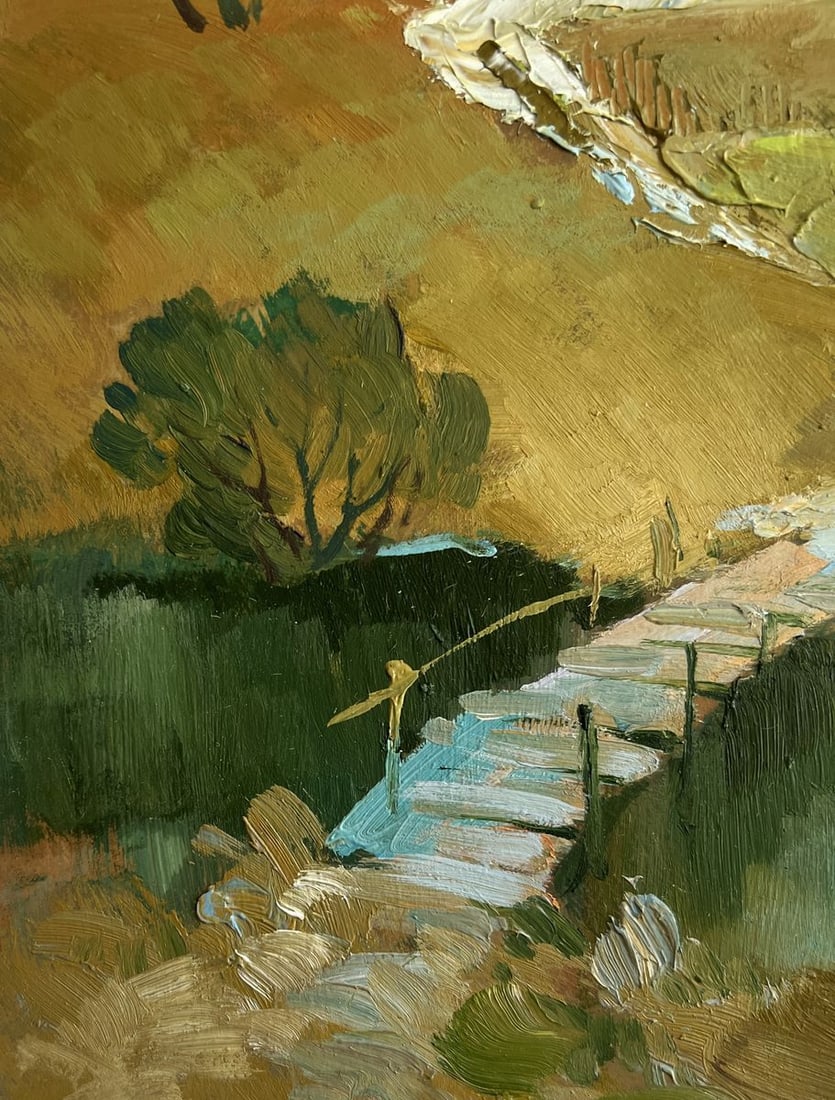 Oil painting Path along the village Yuriy Suprunchuk - 6