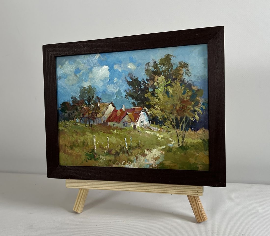 Oil painting Houses in the forest Yuriy Suprunchuk - 2