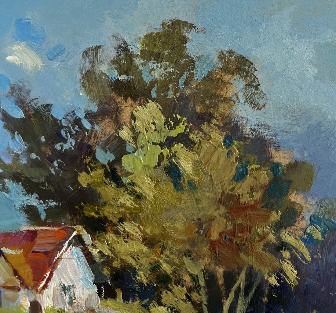 Oil painting Houses in the forest Yuriy Suprunchuk - 4