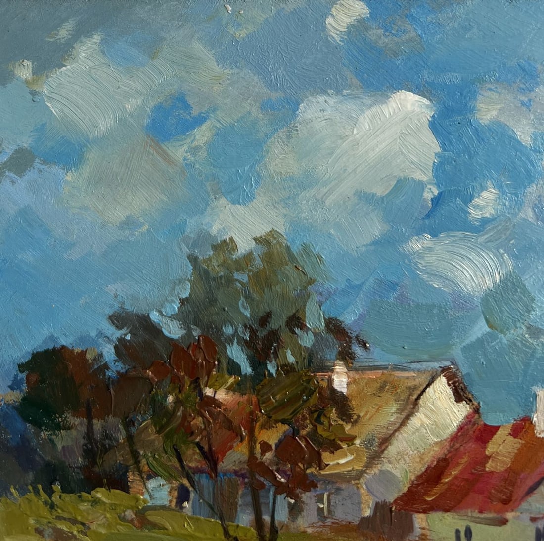 Oil painting Houses in the forest Yuriy Suprunchuk - 5