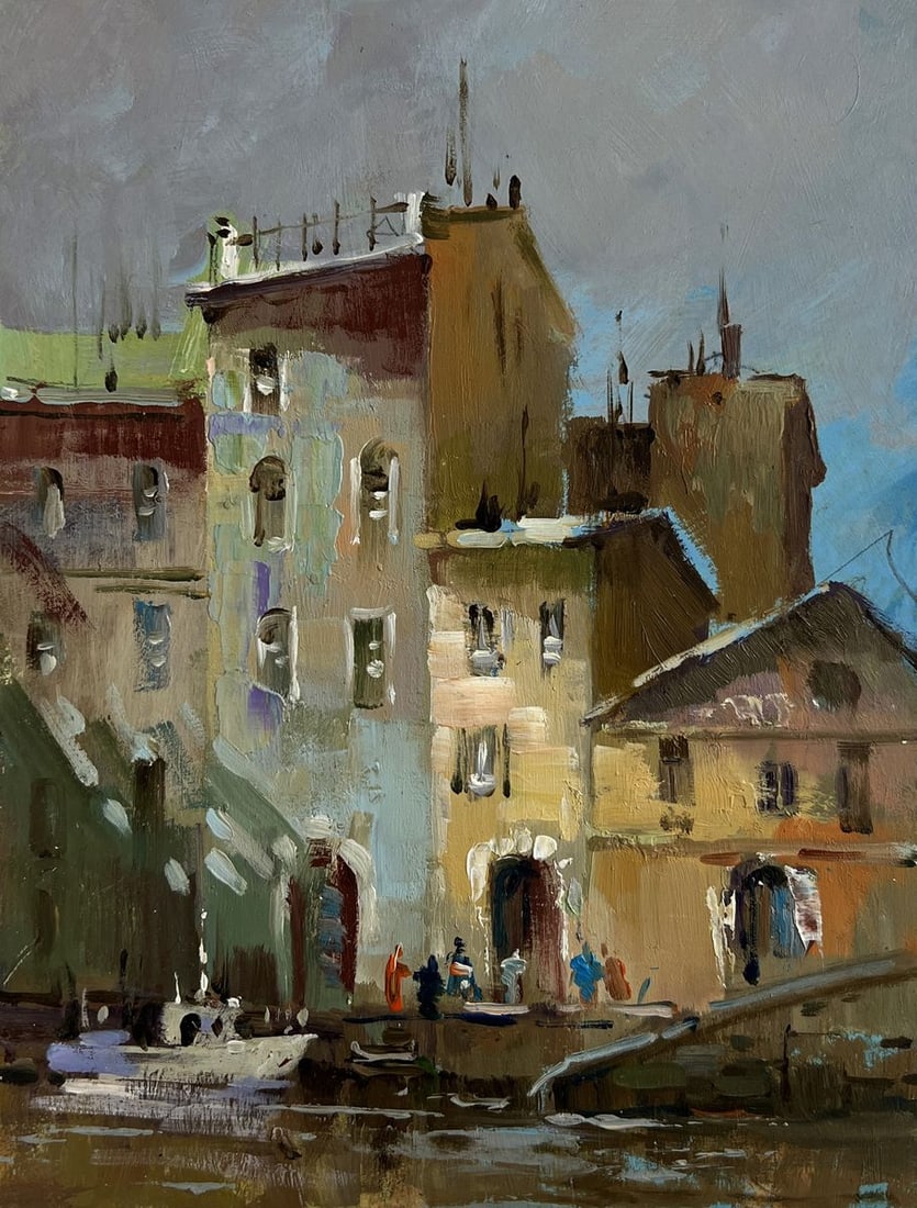 Oil painting Shadows of a City Street Yuriy Suprunchuk - 3