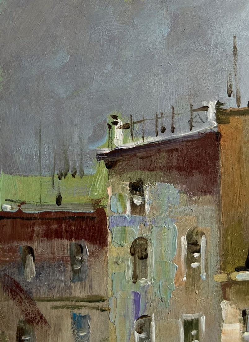 Oil painting Shadows of a City Street Yuriy Suprunchuk - 5