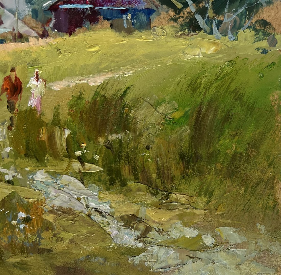 Oil painting A couple walking through a field Yuriy Suprunchuk - 4