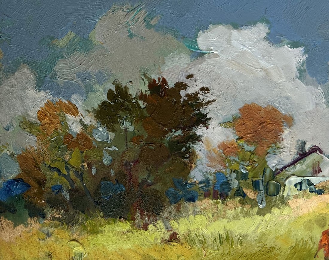 Oil painting A couple walking through a field Yuriy Suprunchuk - 6