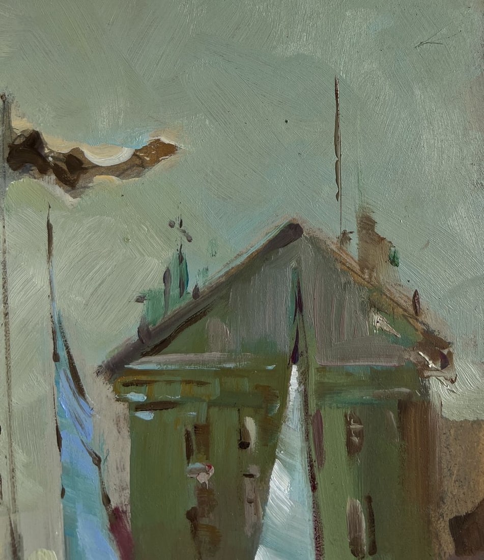 Oil painting A quiet harbor near Venice Yuriy Suprunchuk - 4