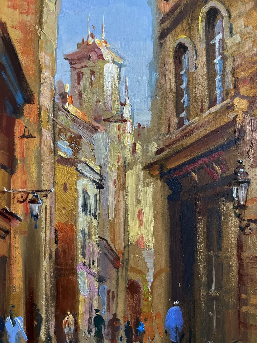 Oil painting Walking along the street of the city Yuriy Suprunchuk - 6