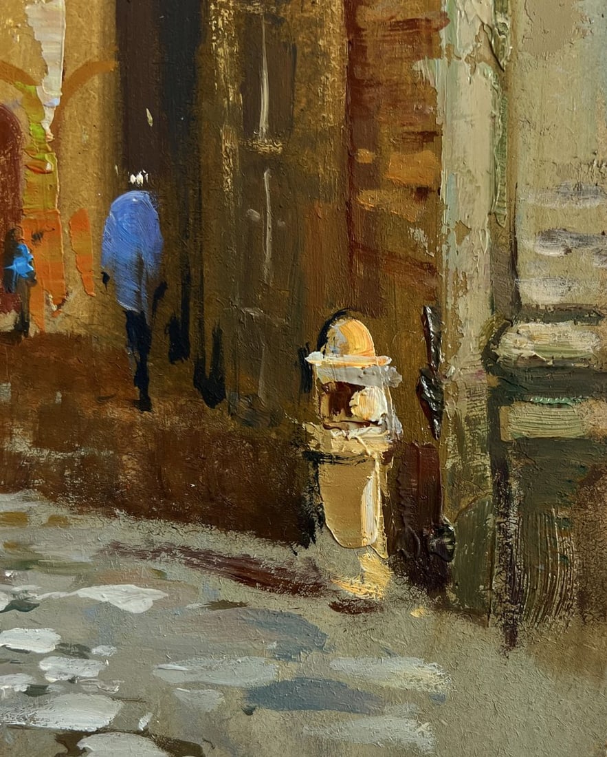 Oil painting Walking along the street of the city Yuriy Suprunchuk - 8