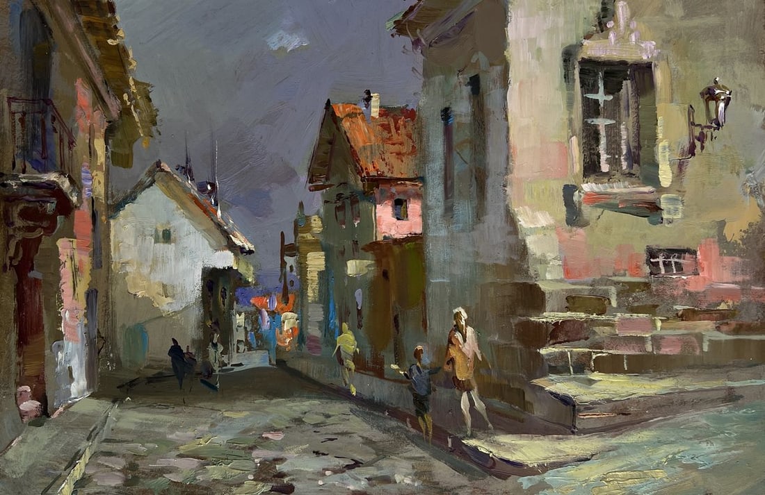 Oil painting Walking along the city street Yuriy Suprunchuk - 3