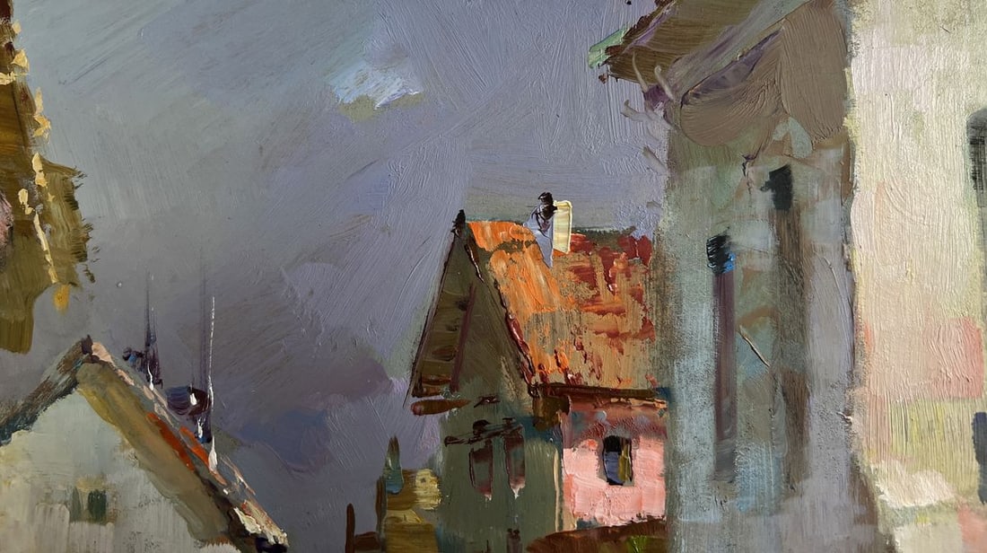 Oil painting Walking along the city street Yuriy Suprunchuk - 5