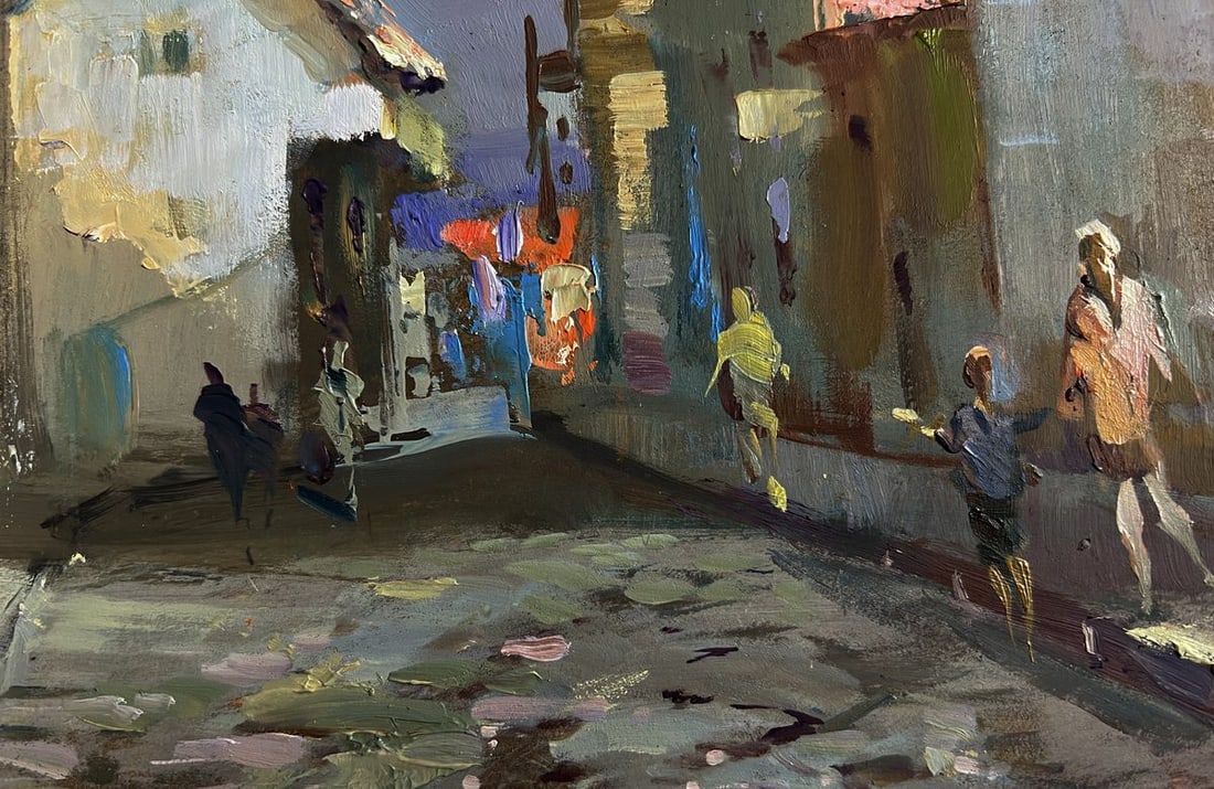 Oil painting Walking along the city street Yuriy Suprunchuk - 8