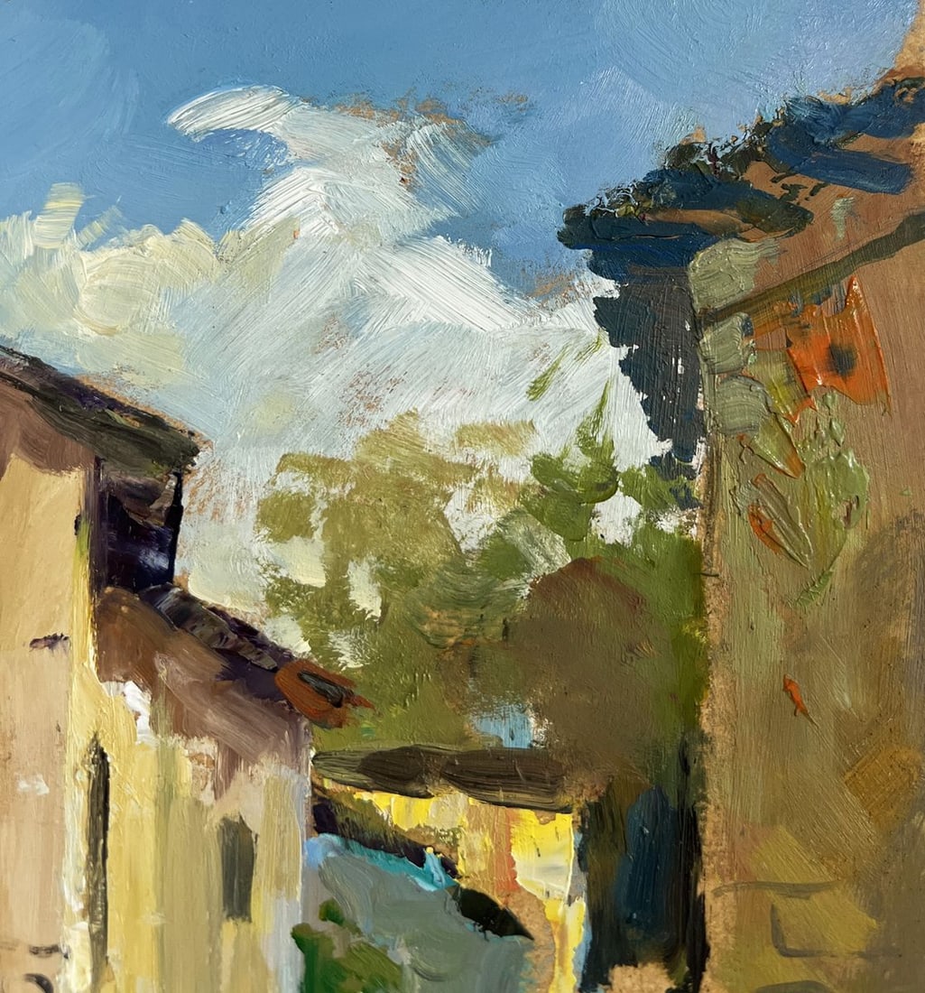 Oil painting City summer courtyard Yuriy Suprunchuk - 4