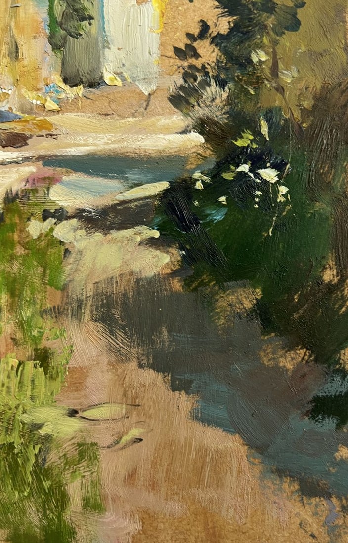 Oil painting City summer courtyard Yuriy Suprunchuk - 8
