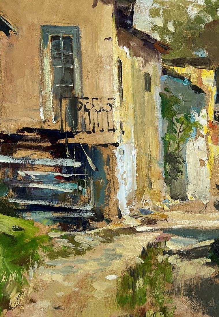 Oil painting City summer courtyard Yuriy Suprunchuk - 9