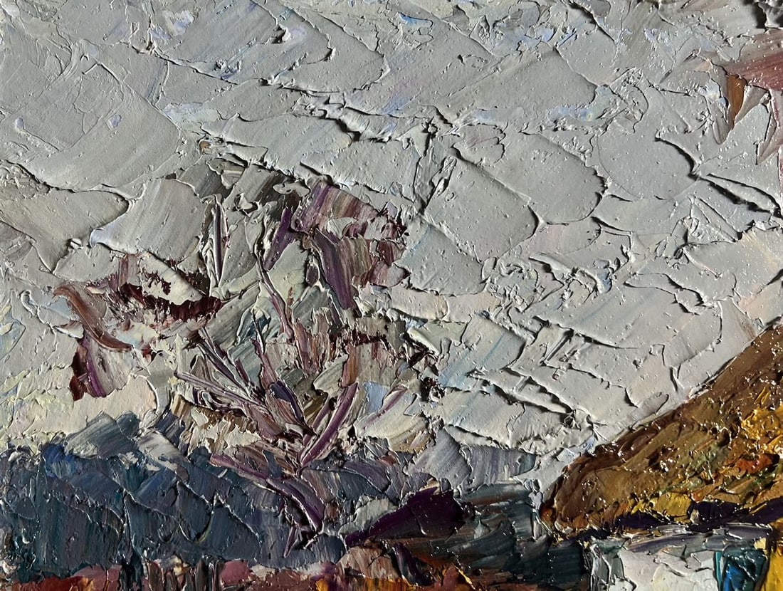 Oil painting Geese in the yard Boris Serdyuk - 4