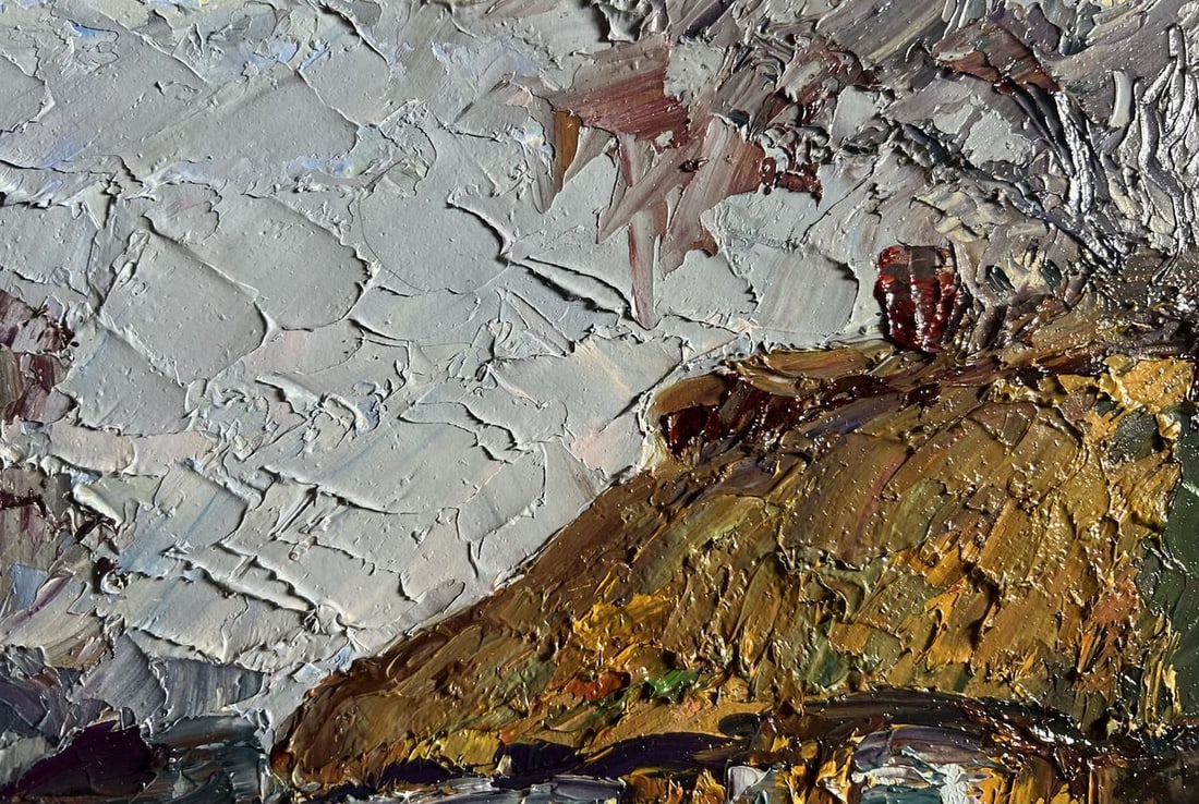 Oil painting Geese in the yard Boris Serdyuk - 5