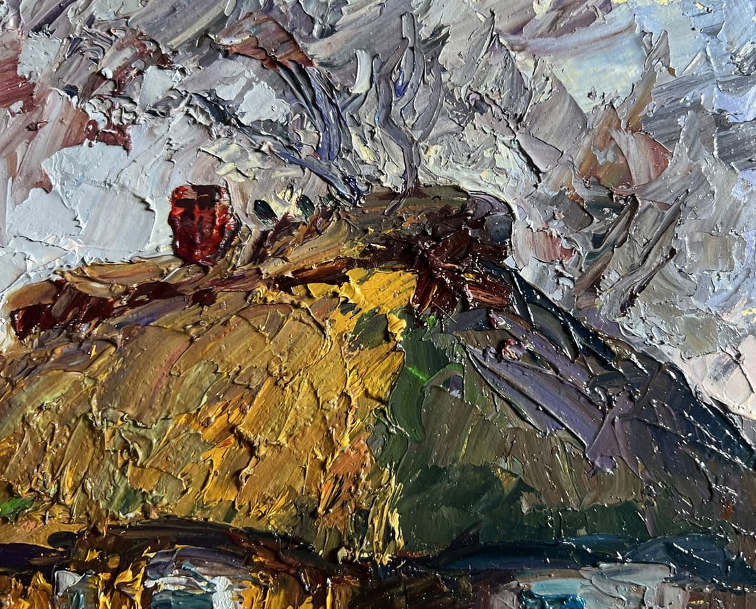 Oil painting Geese in the yard Boris Serdyuk - 6