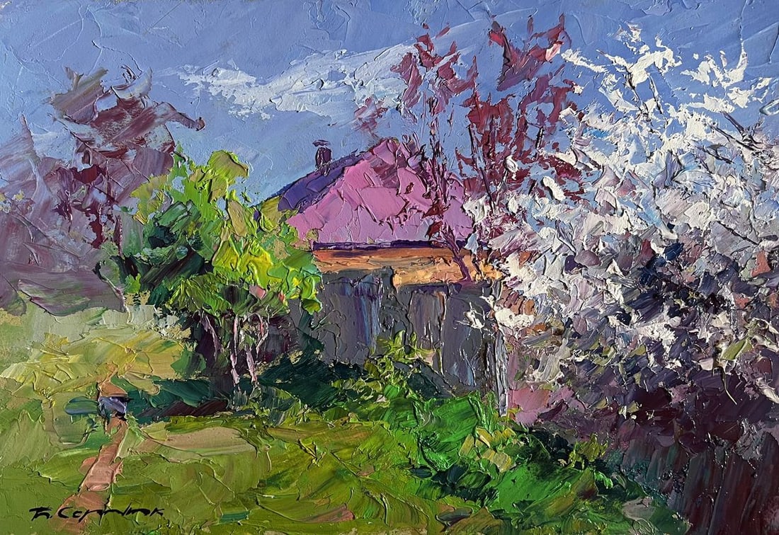 Oil painting Cherry blossom Boris Serdyuk - 3