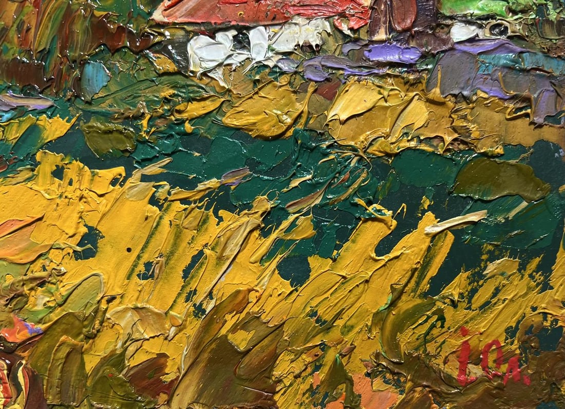 Oil painting Evening is coming in the village Alex Kalenyuk - 9