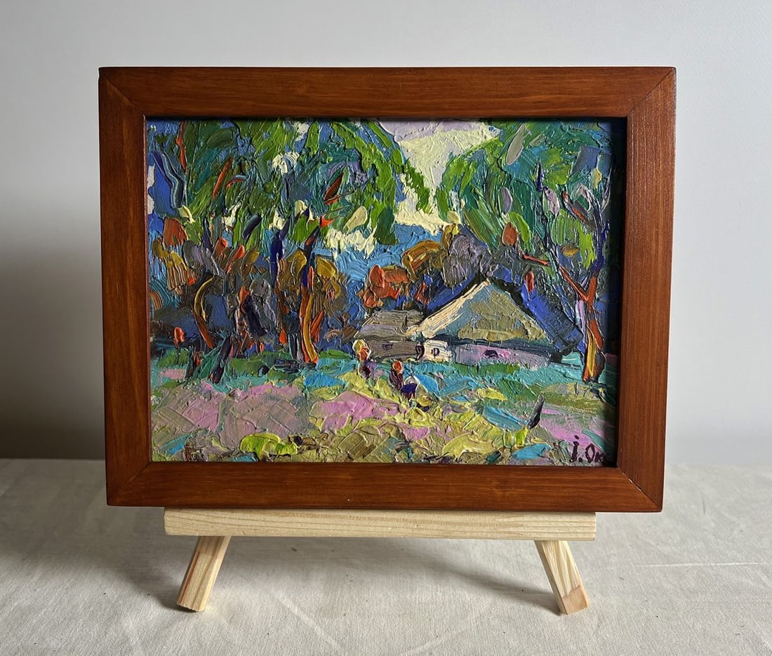 Oil painting Early morning in the village Oksana Kalenyuk (1 of 10)