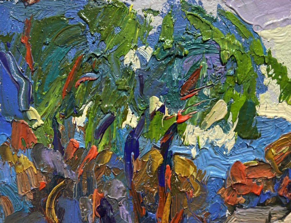 Oil painting Early morning in the village Oksana Kalenyuk - 4