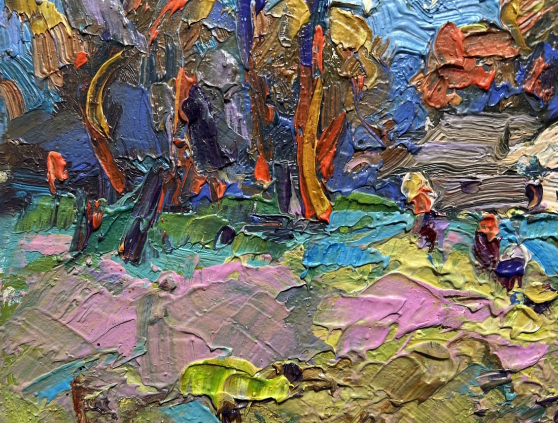 Oil painting Early morning in the village Oksana Kalenyuk - 5