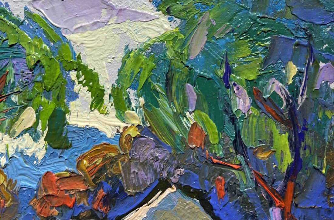 Oil painting Early morning in the village Oksana Kalenyuk - 6