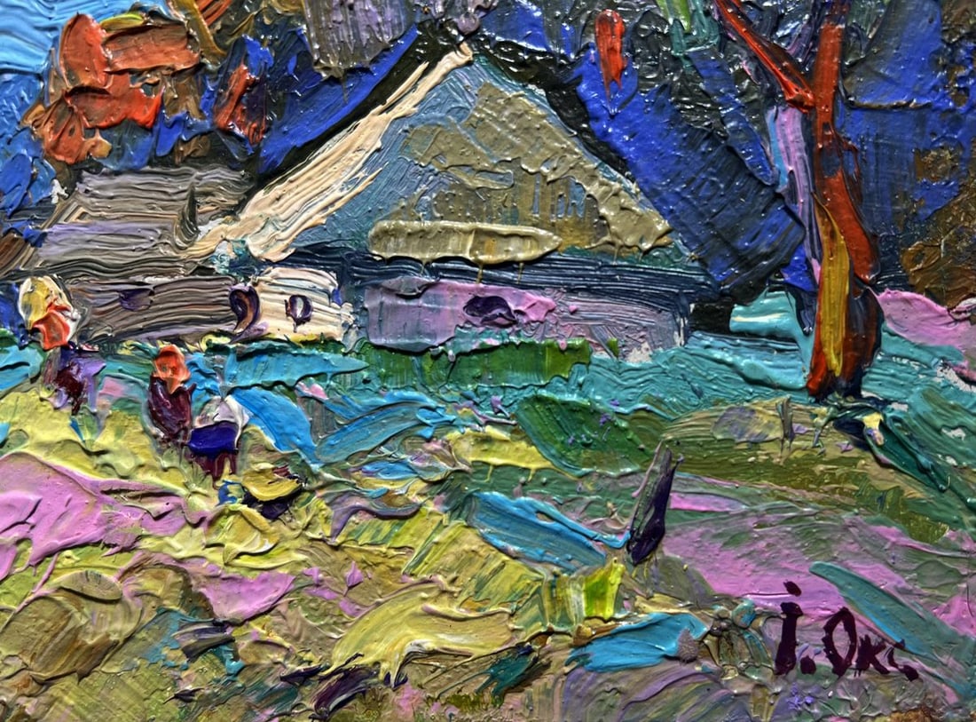Oil painting Early morning in the village Oksana Kalenyuk - 9