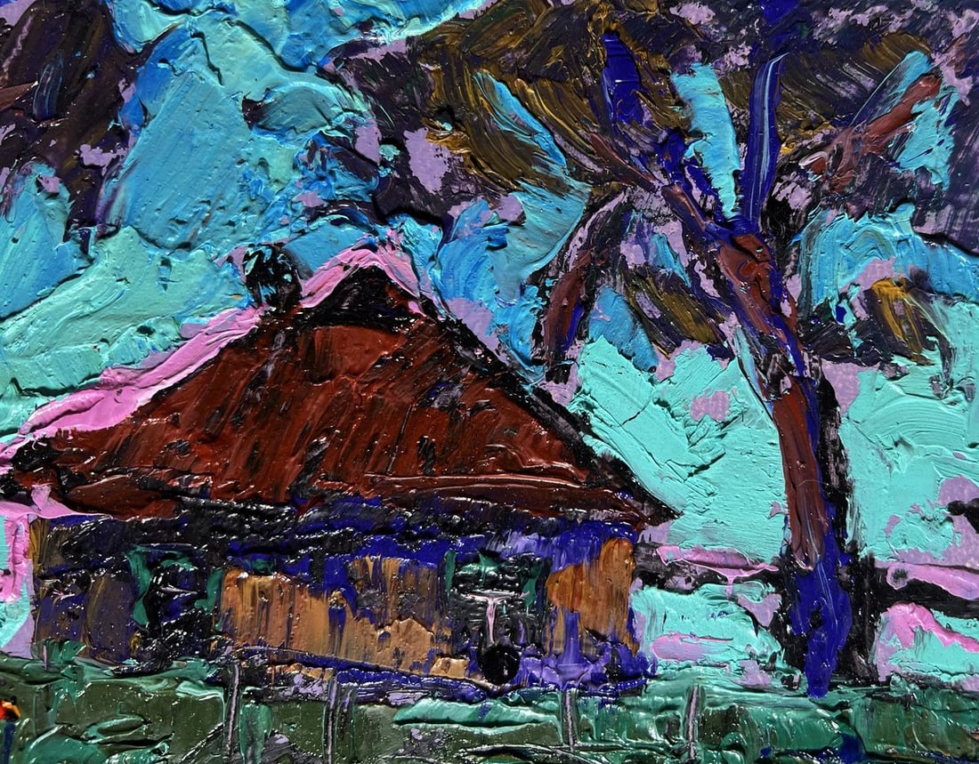 Oil painting A flock of geese in the evening Alex Kalenyuk - 4