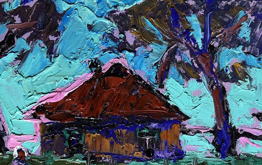 Oil painting A flock of geese in the evening Alex Kalenyuk - 8