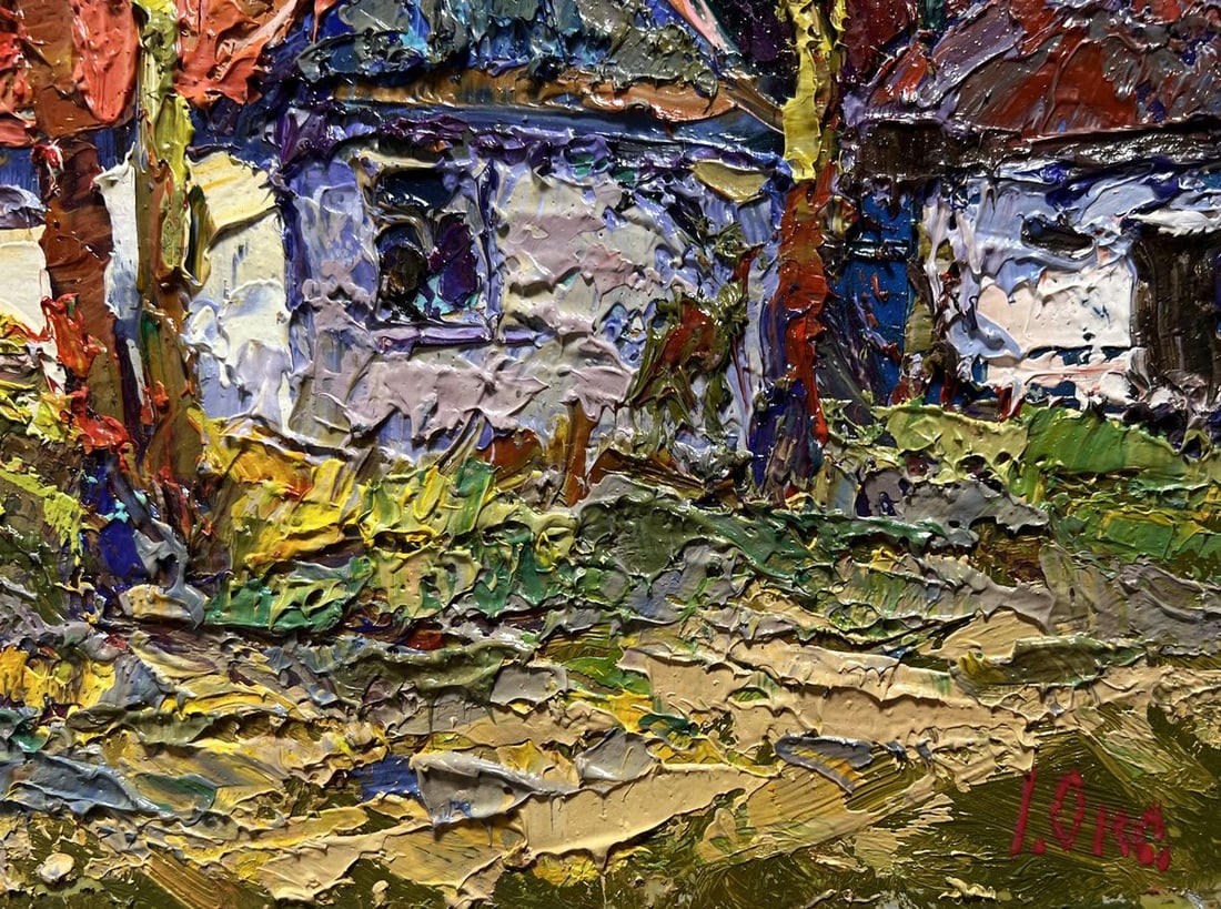 Oil painting A quiet corner in the village Oksana Kalenyuk - 9