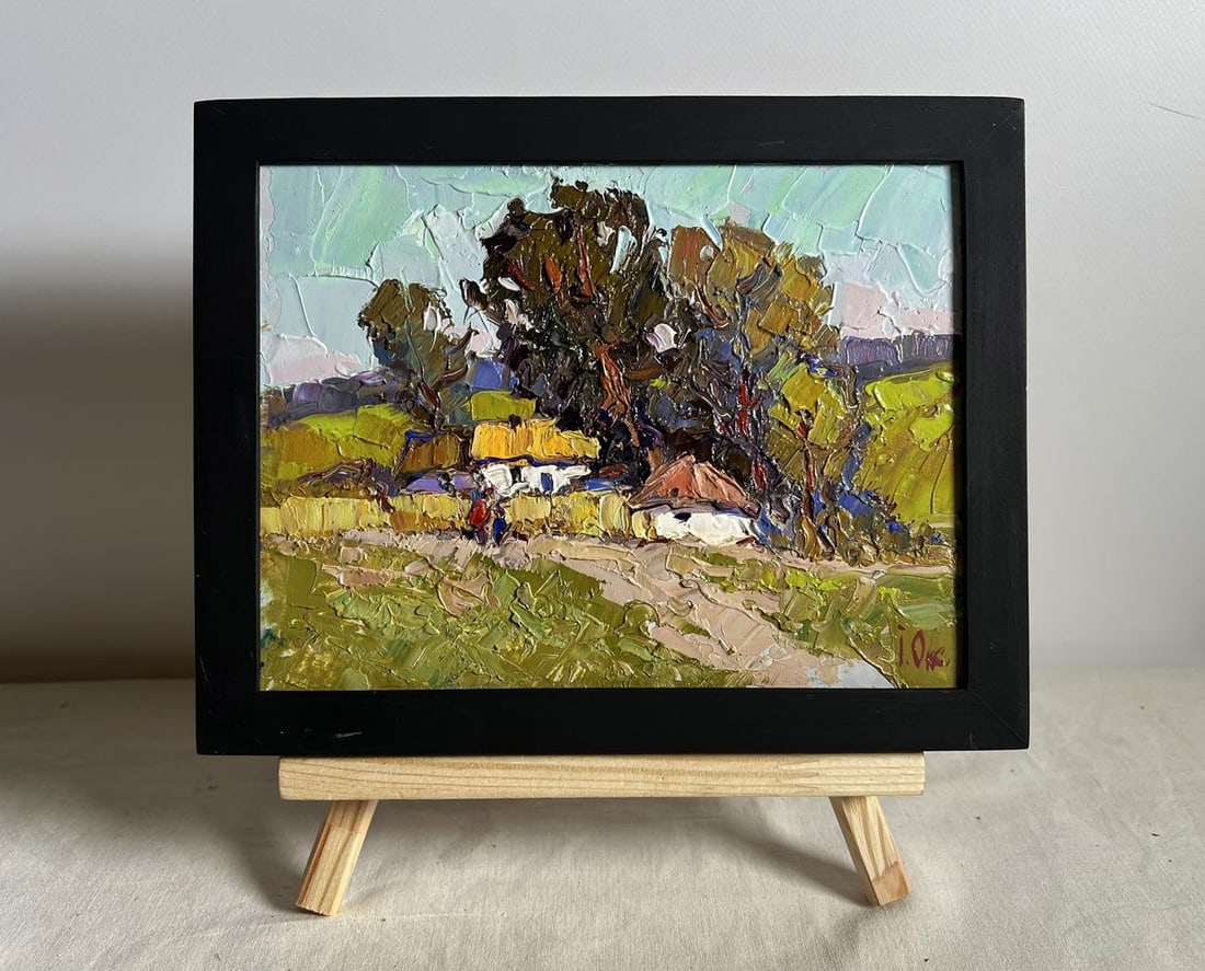 Oil painting Village houses Oksana Kalenyuk (1 of 10)