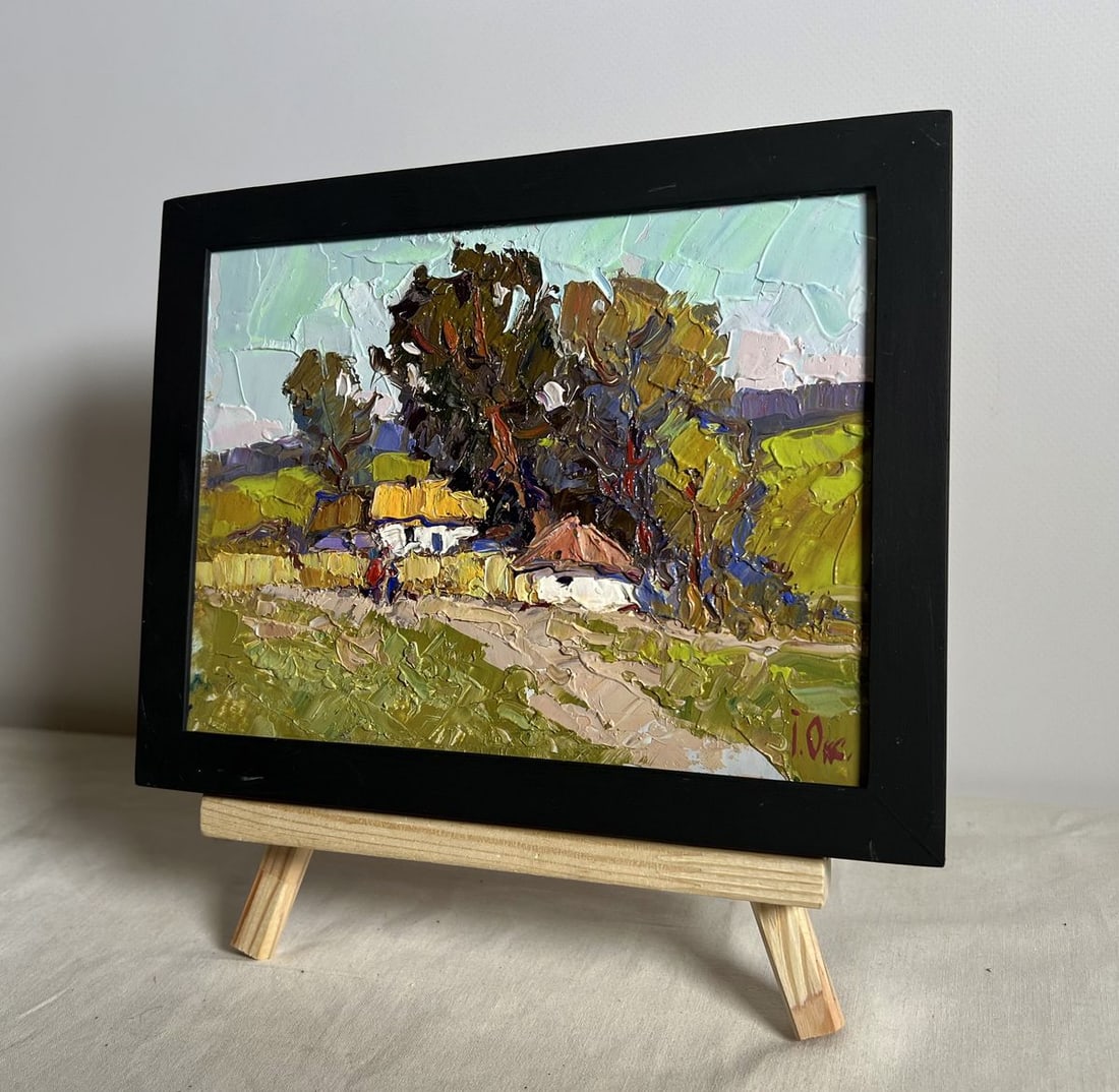 Oil painting Village houses Oksana Kalenyuk - 2
