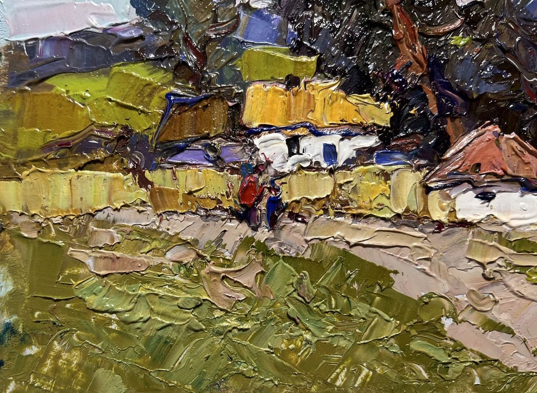 Oil painting Village houses Oksana Kalenyuk - 5