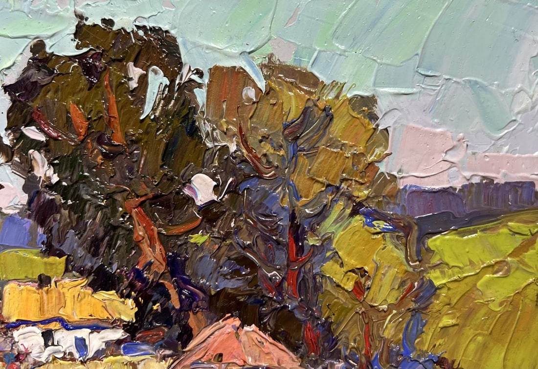 Oil painting Village houses Oksana Kalenyuk - 6