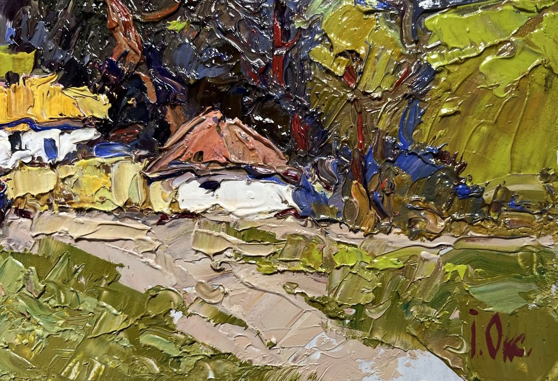 Oil painting Village houses Oksana Kalenyuk - 9