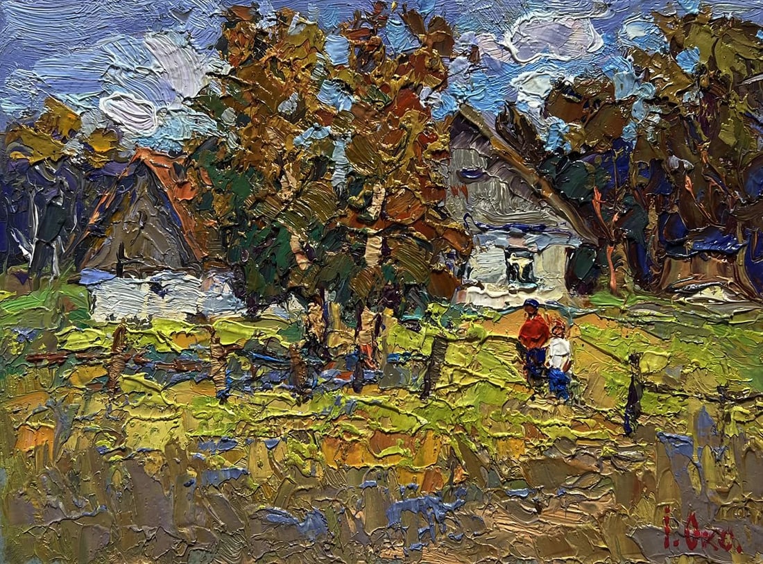 Oil painting Sunny courtyard Oksana Kalenyuk - 3