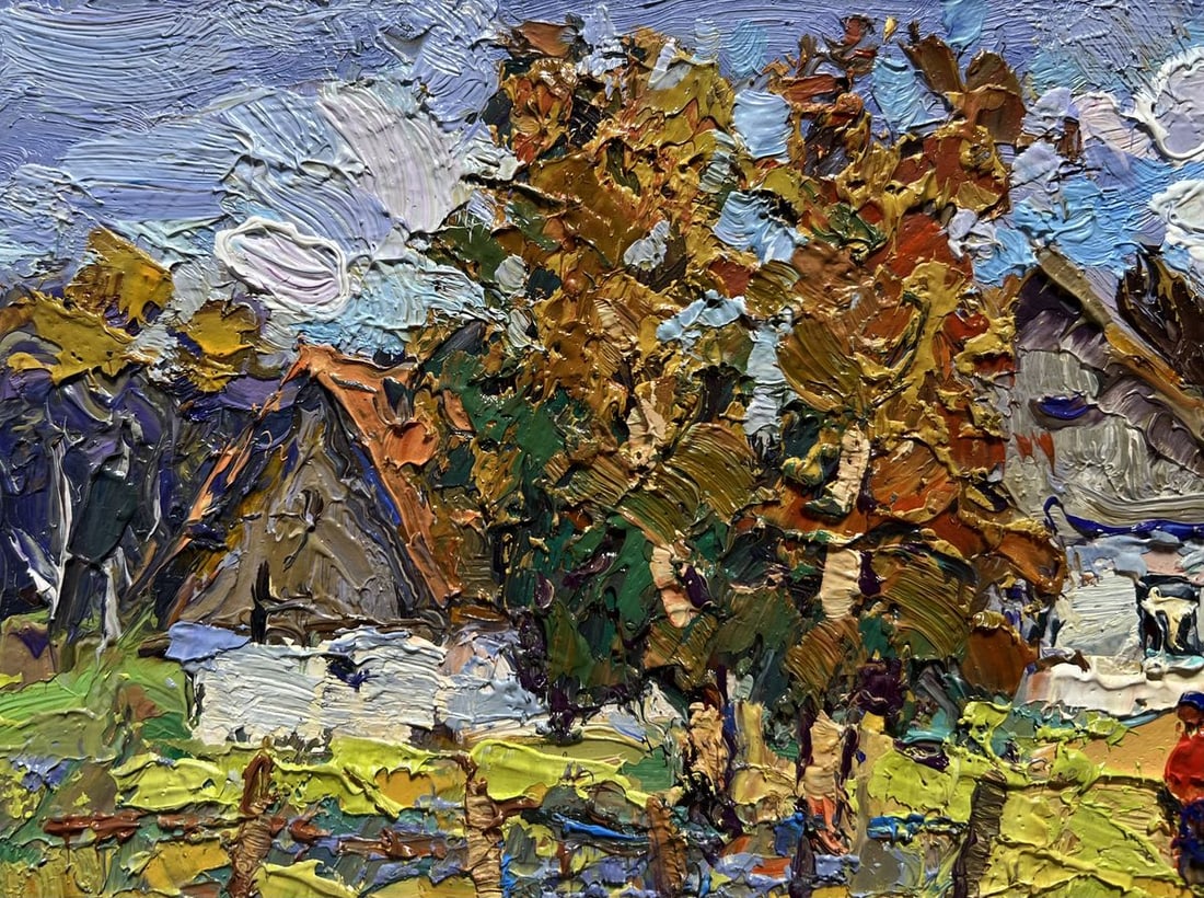 Oil painting Sunny courtyard Oksana Kalenyuk - 4