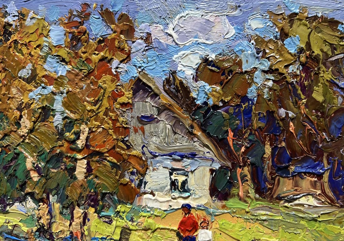 Oil painting Sunny courtyard Oksana Kalenyuk - 6
