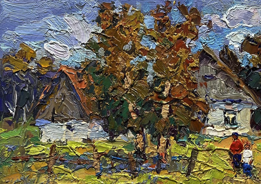 Oil painting Sunny courtyard Oksana Kalenyuk - 7