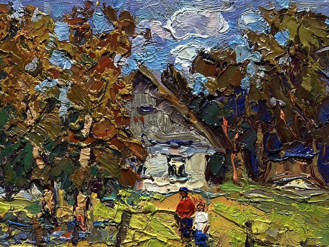 Oil painting Sunny courtyard Oksana Kalenyuk - 8