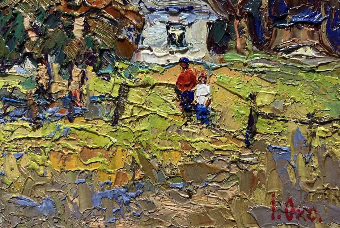 Oil painting Sunny courtyard Oksana Kalenyuk - 9