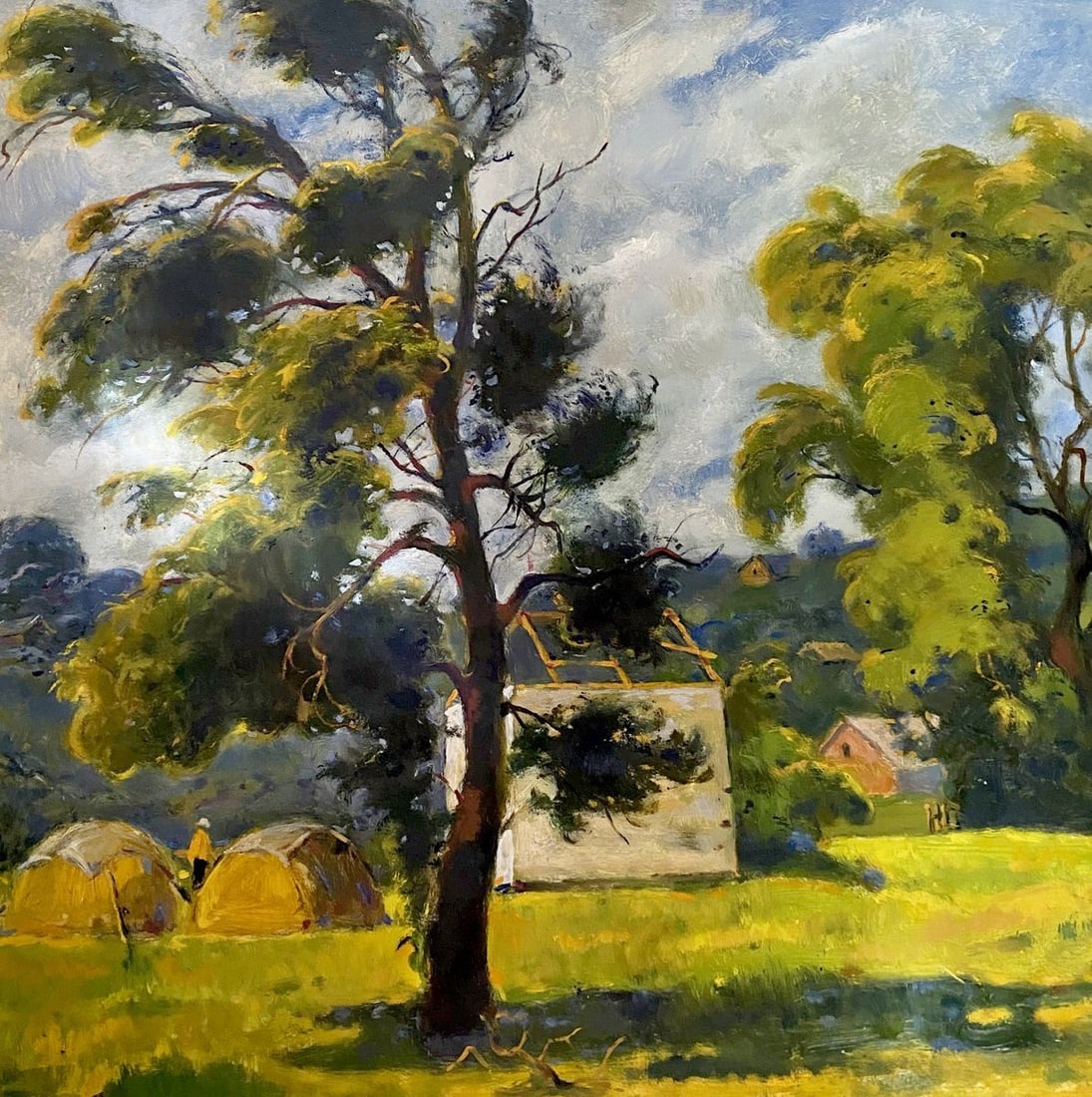Oil painting Before the rain Litvinov Oleg Arkad'yevich: NoLitv 234 *** ABOUT THIS PAINTING *** * TITLE: "Before the rain" * ARTISTS: Litvinov Oleg Arkad'yevich * SIZE: 52x55 cm/'20.47x21.65 inches' * MEDIUM: oil, cardboard * HAND PAINTED: Original