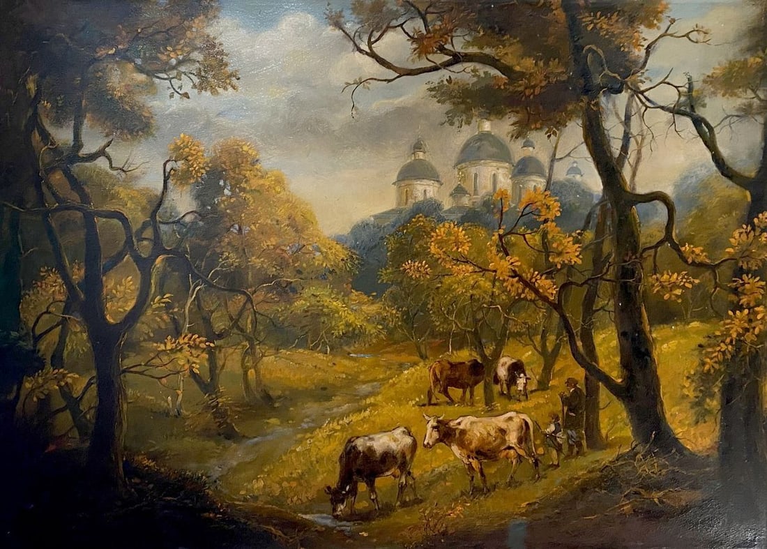 Oil painting October is already in the yard Litvinov Oleg Arkad'yevich: NoLitv 440 *** ABOUT THIS PAINTING *** * TITLE: "October is already in the yard" * ARTISTS: Litvinov Oleg Arkad'yevich * SIZE: 71x52 cm/'27.95x20.47 inches' * MEDIUM: oil, canvas * HAND PAINTED: Origi