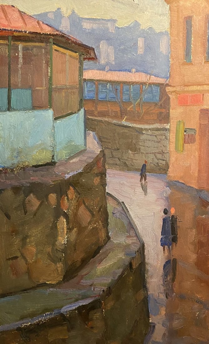 Oil painting Street bustle Nikolai Hrustalenko: NoGS 410*** ABOUT THIS PAINTING **** TITLE: "Street bustle"* ARTISTS: Nikolai Hrustalenko * SIZE: -x- cm/'-x- inches'* MEDIUM: oil, cardboard* HAND PAINTED: Original painting from our collection*