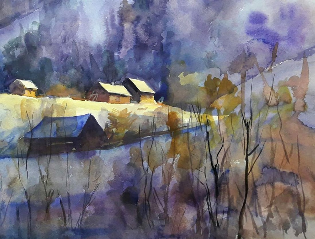 Watercolor painting Winter extravaganza Serdyuk Boris Petrovich - 5
