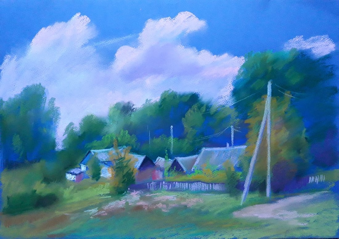 Pastel painting Rattlesnake Serdyuk Boris Petrovich: NoSERB 616 *** ABOUT THIS PAINTING *** * TITLE: "Rattlesnake" * ARTISTS: Serdyuk Boris Petrovich * SIZE: 35x50 cm/'13.77x19.68 inches' * MEDIUM: pastel, paper * HAND PAINTED: Original painting from ou